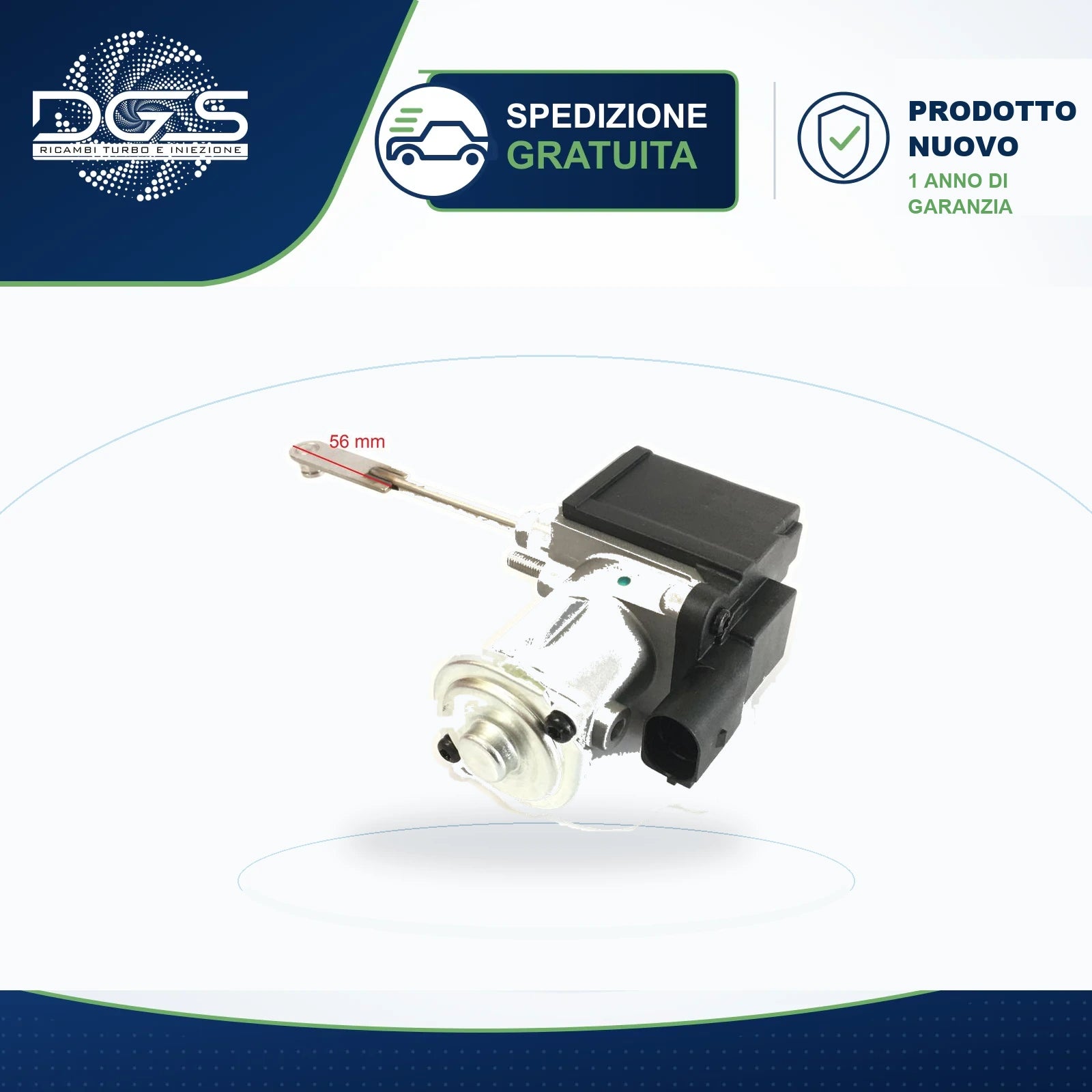 ATTUATORE ELETTRICO RHF3 CON STAFFA TERMINALE - ASTA 56 MM